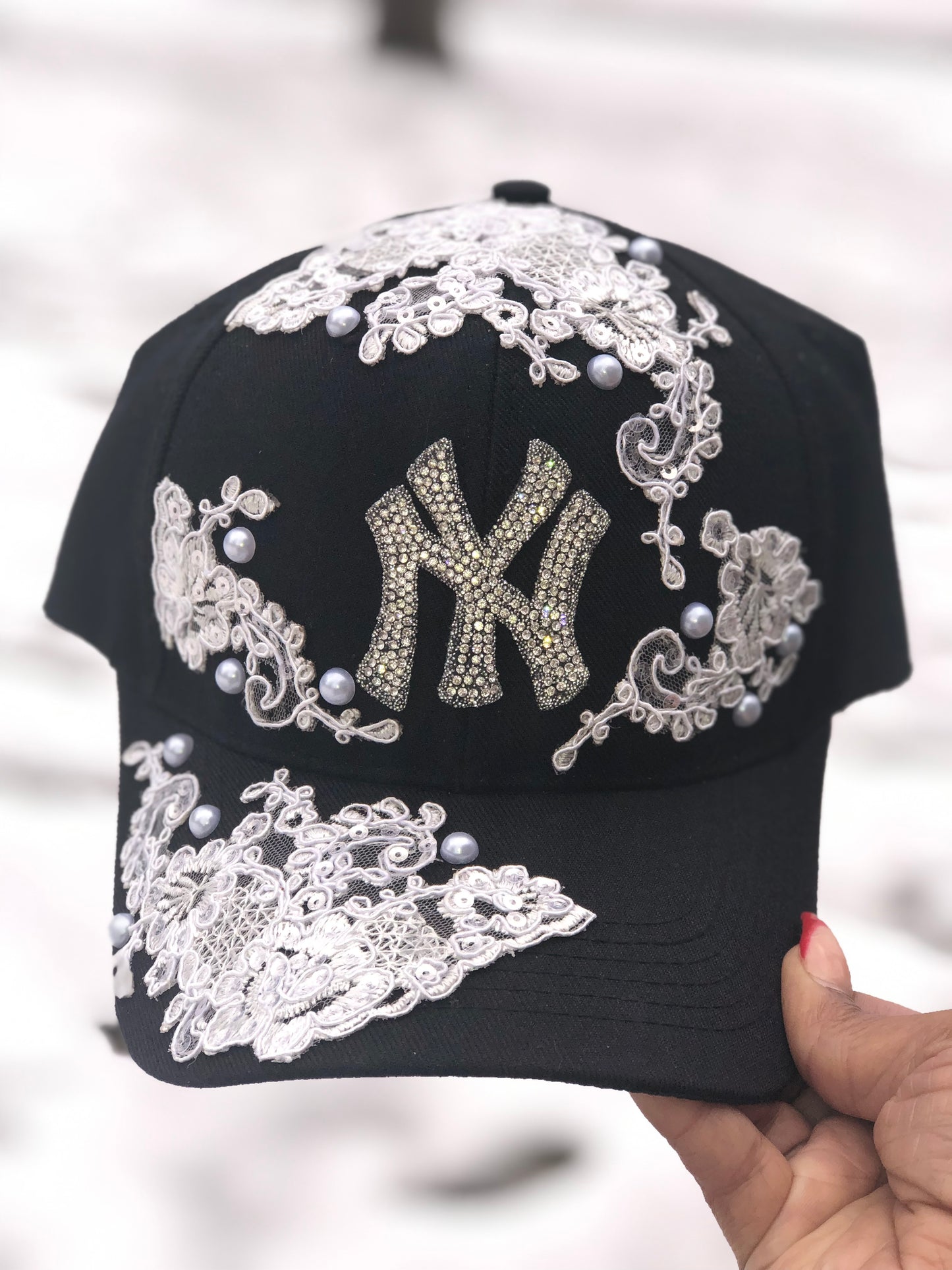 Lace & Pearls NY Hat