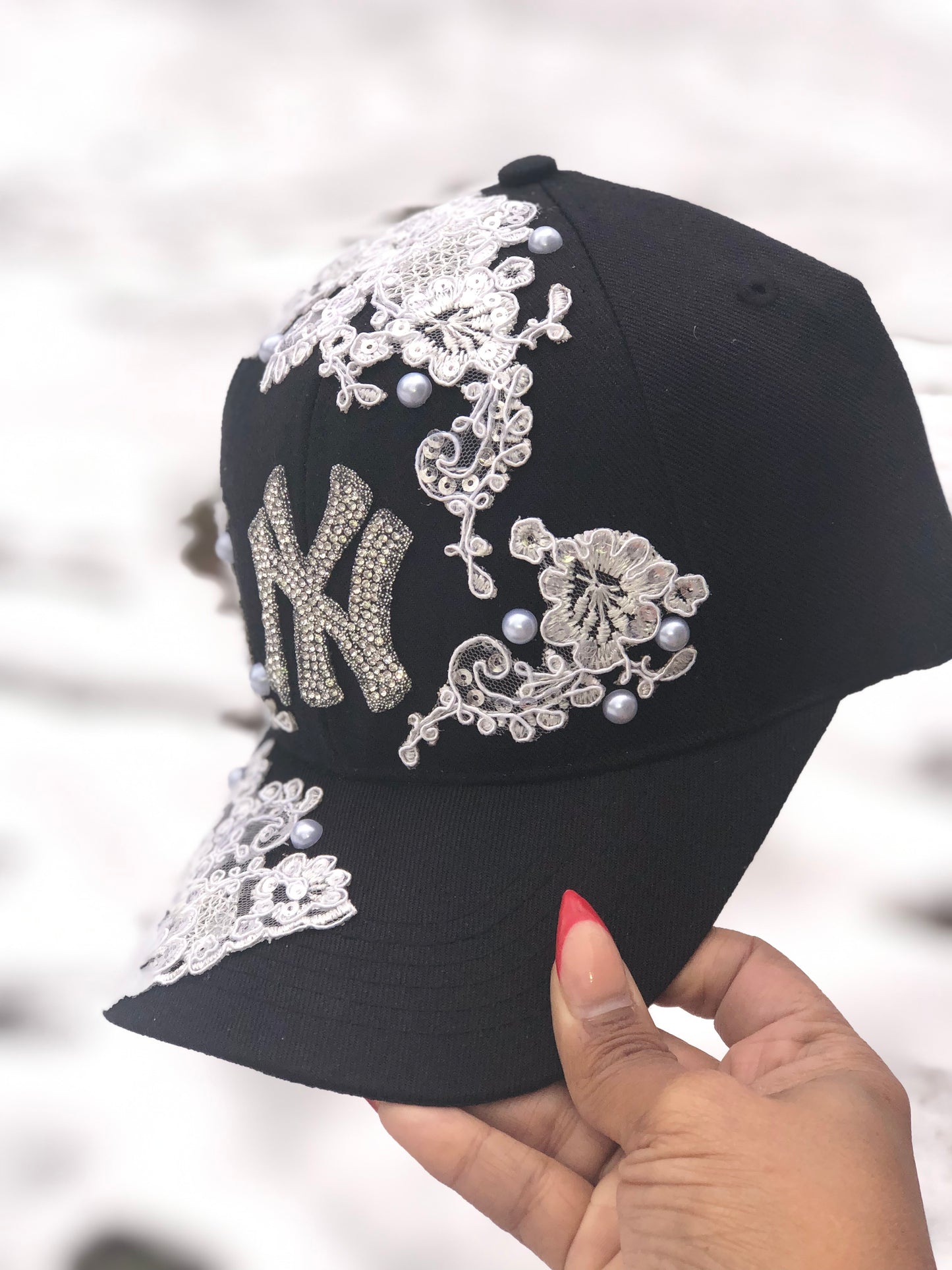 Lace & Pearls NY Hat