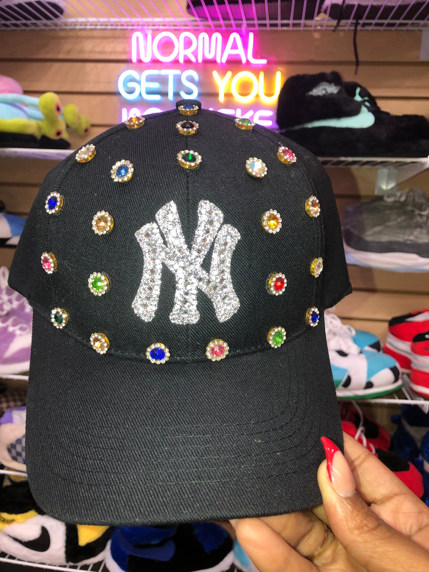Bling NY Hat Viral Trend Streetwear Fashion Accessories