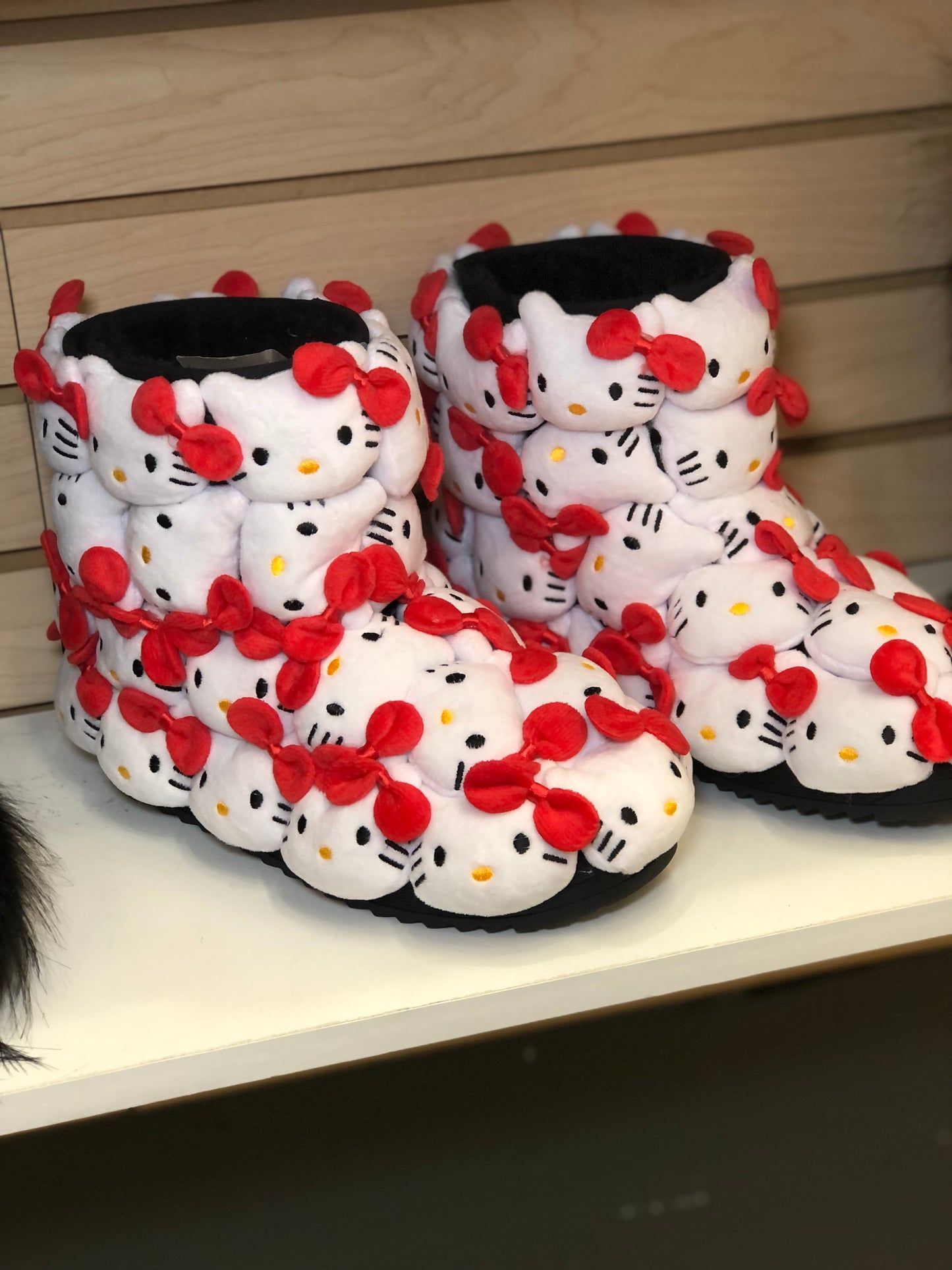 Custom White Kitty Plushie Boots