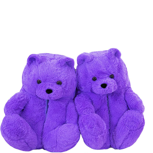 Purple Bear Slippers