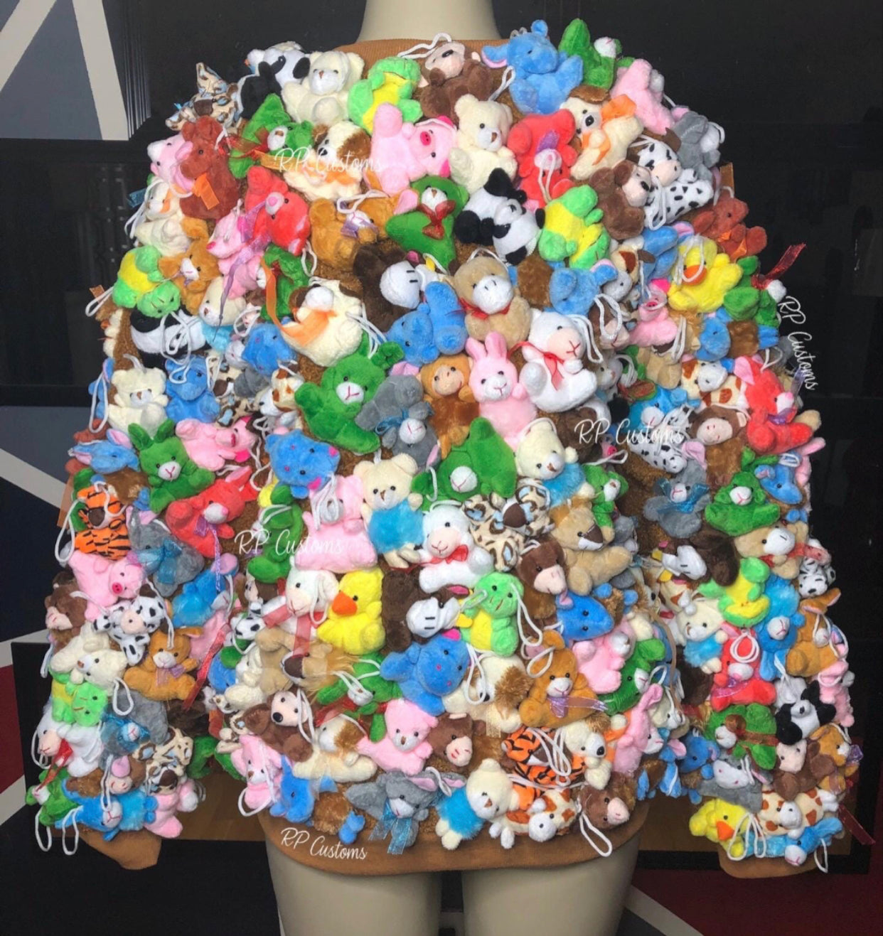 Mini Plushie Bears Bomber Jacket, fashion statement STREETWEAR wearable art Unique StreetStyle VIRAL