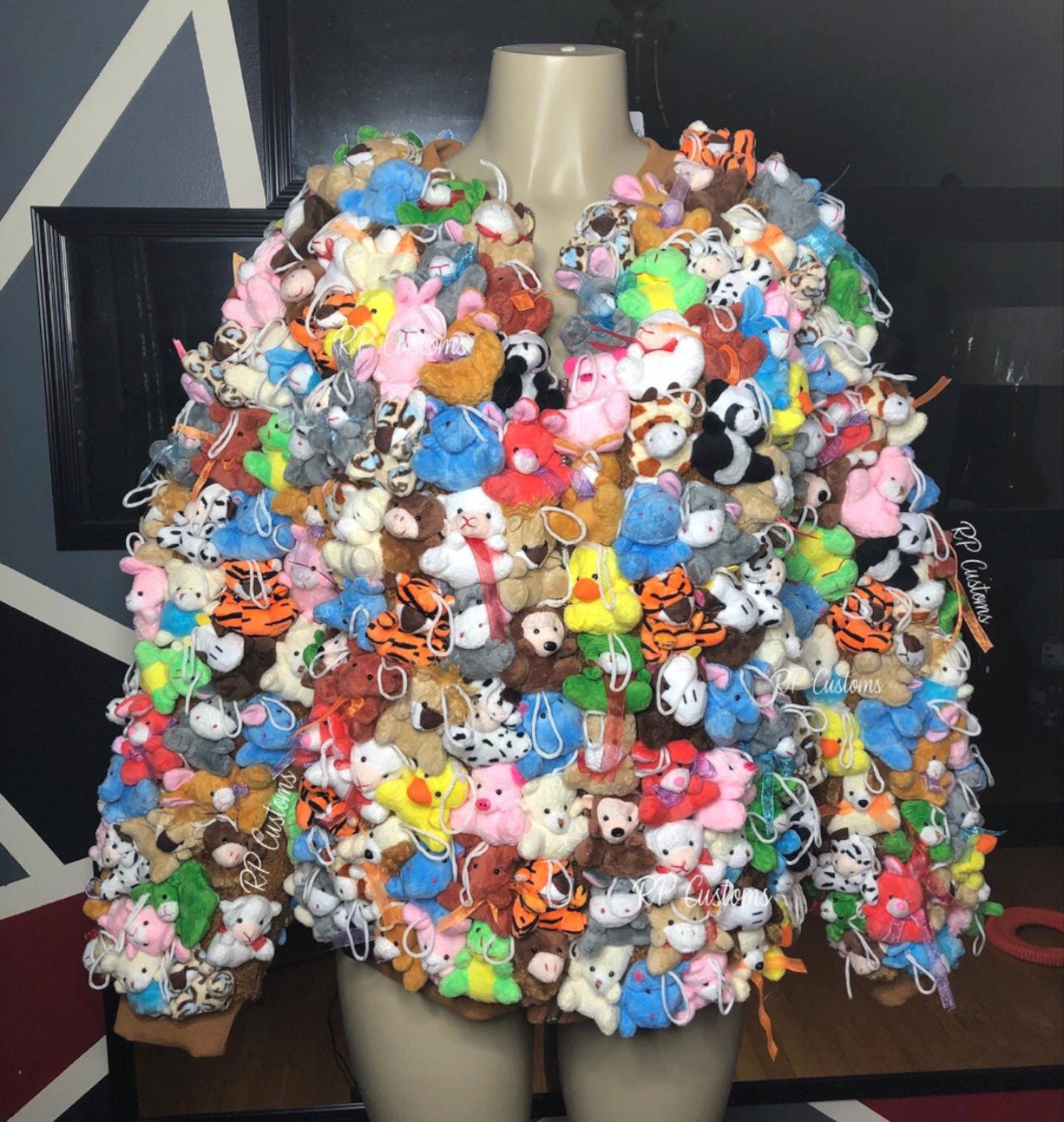 Mini Plushie Bears Bomber Jacket, fashion statement STREETWEAR wearable art Unique StreetStyle VIRAL