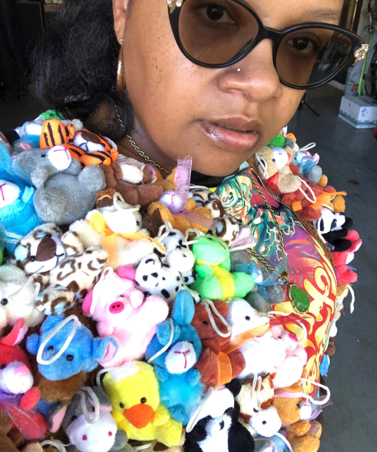 Mini Plushie Bears Bomber Jacket, fashion statement STREETWEAR wearable art Unique StreetStyle VIRAL