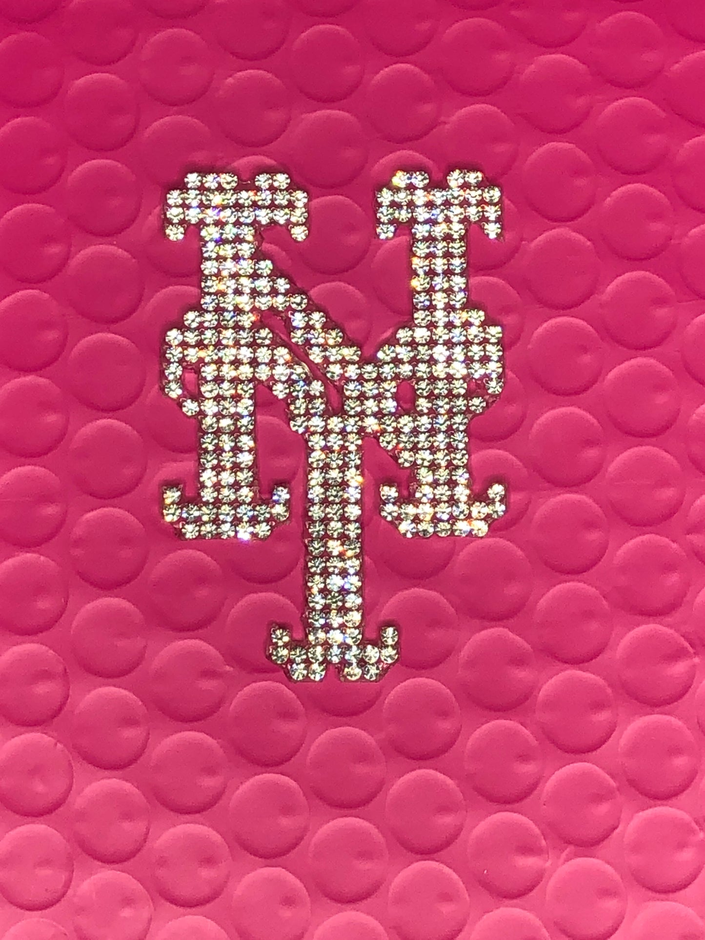 Bling NY New York Iron-on Patch Rhinestone  Logo Applique for designing & customizing clothing and accessories CUSTOM LOGO Option available