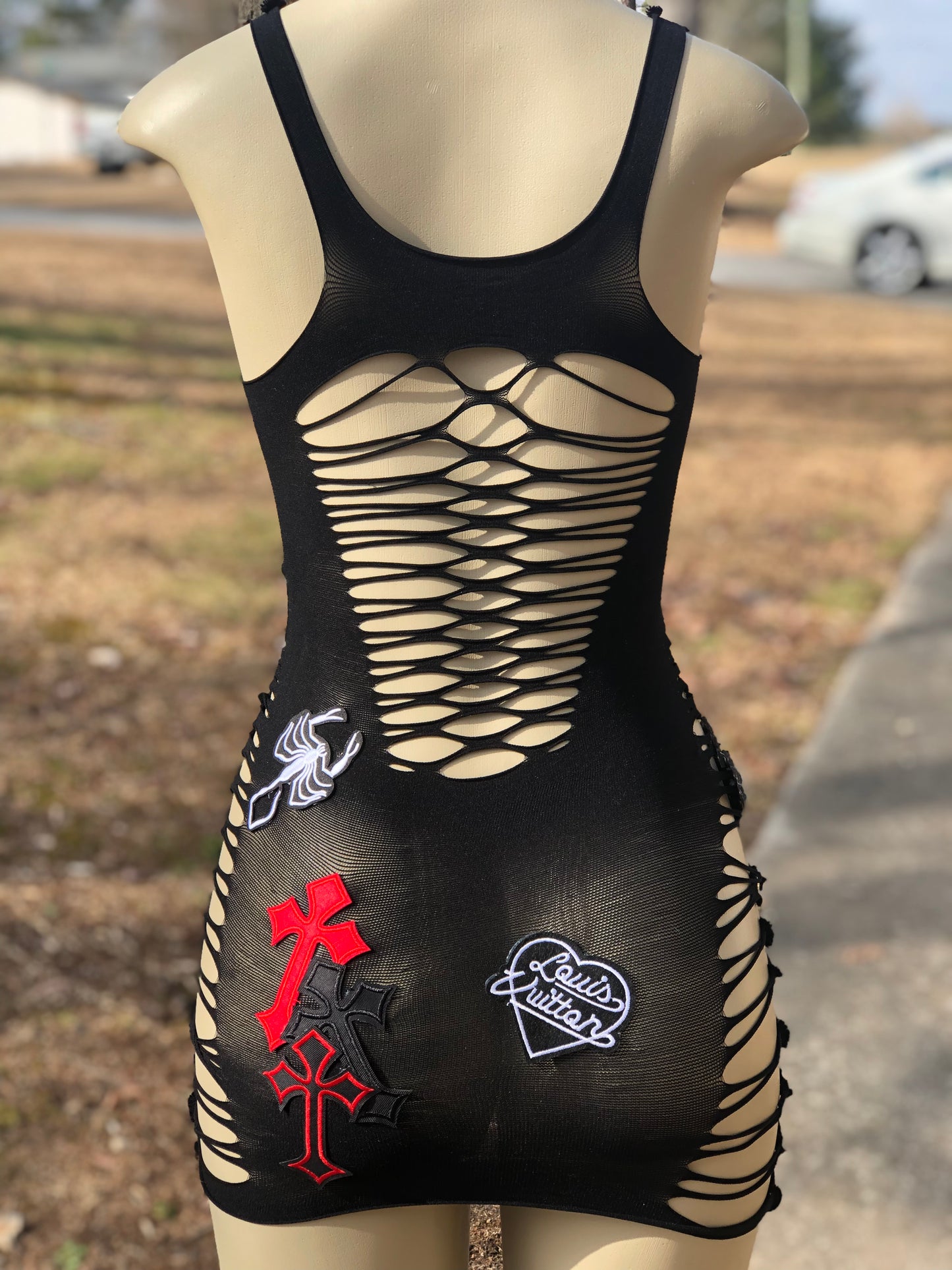 Safety Pin ROCKSTAR dress TRENDING popular Exotic club wear, club dress, video vixen, birthday dress